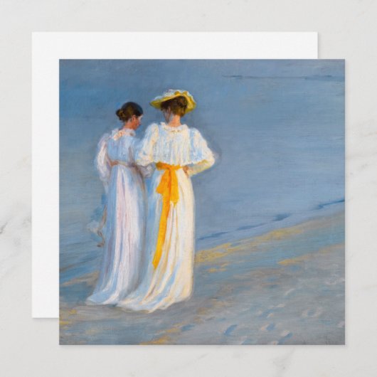 Peder Severin Kroyer - Anna Ancher & Marie Kroyer 招待状 (正面/裏面)