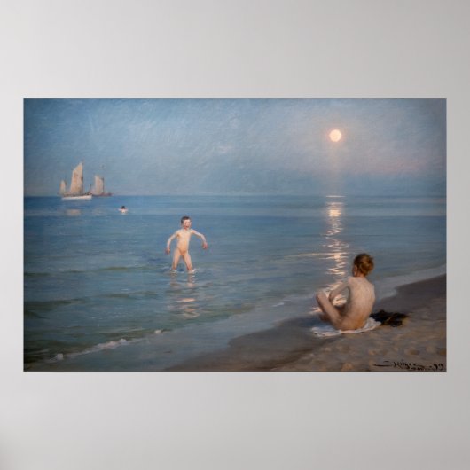 Peder Severin Kroyer - Boys Bathing at Skagen ポスター (正面)