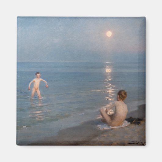 Peder Severin Kroyer - Boys Bathing at Skagen マグネット (正面)