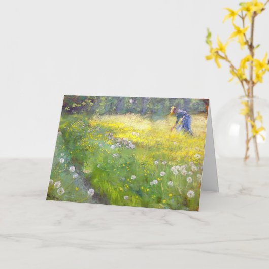 Peder Severin Kroyer - Marie Kroyer in the Garden カード (黄色い花)