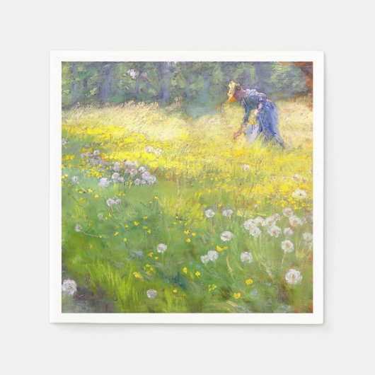 Peder Severin Kroyer - Marie Kroyer in the Garden スタンダードカクテルナプキン (正面)