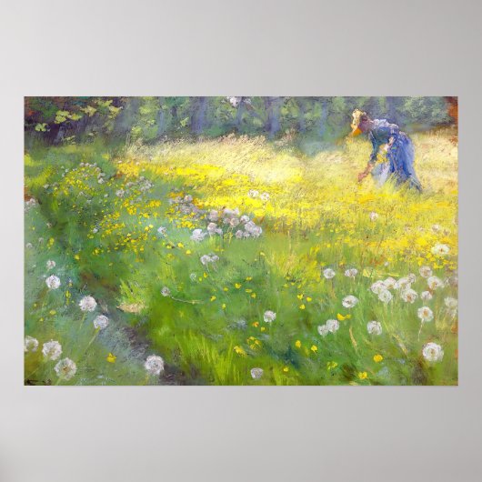 Peder Severin Kroyer - Marie Kroyer in the Garden ポスター (正面)