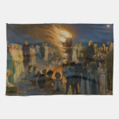 Peder Severin Kroyer - Midsummer's Eve Bonfire キッチンタオル (横)
