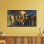 Peder Severin Kroyer - Midsummer's Eve Bonfire キャンバスプリント (インサイチュ (リビング))