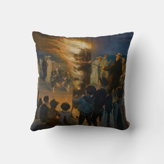 Peder Severin Kroyer - Midsummer's Eve Bonfire クッション (裏面)