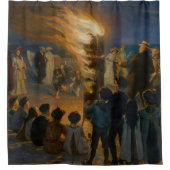 Peder Severin Kroyer - Midsummer's Eve Bonfire シャワーカーテン (正面)
