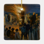 Peder Severin Kroyer - Midsummer's Eve Bonfire セラミックオーナメント (裏面)
