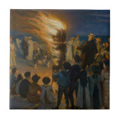 Peder Severin Kroyer - Midsummer's Eve Bonfire タイル (正面)