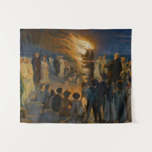 Peder Severin Kroyer - Midsummer's Eve Bonfire タペストリー (正面(横))
