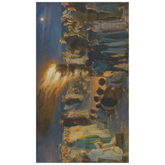 Peder Severin Kroyer - Midsummer's Eve Bonfire テーブルクロス (正面)