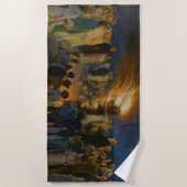 Peder Severin Kroyer - Midsummer's Eve Bonfire ビーチタオル (正面)