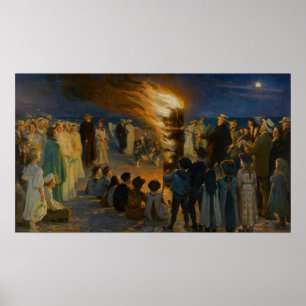 Peder Severin Kroyer - Midsummer's Eve Bonfire ポスター