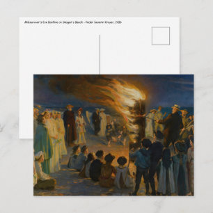 Peder Severin Kroyer - Midsummer's Eve Bonfire ポストカード