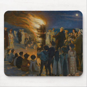 Peder Severin Kroyer - Midsummer's Eve Bonfire マウスパッド