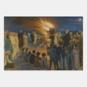 Peder Severin Kroyer - Midsummer's Eve Bonfire ラッピングペーパーシート (正面3)