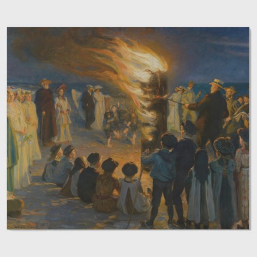 Peder Severin Kroyer - Midsummer's Eve Bonfire ラッピングペーパー (フラット)