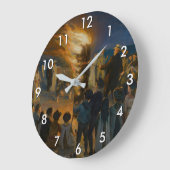 Peder Severin Kroyer - Midsummer's Eve Bonfire ラージ壁時計 (傾斜)