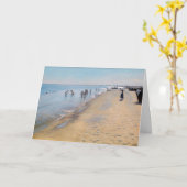 Peder Severin Kroyer - Summer Day at Skagenビーチ カード (黄色い花)