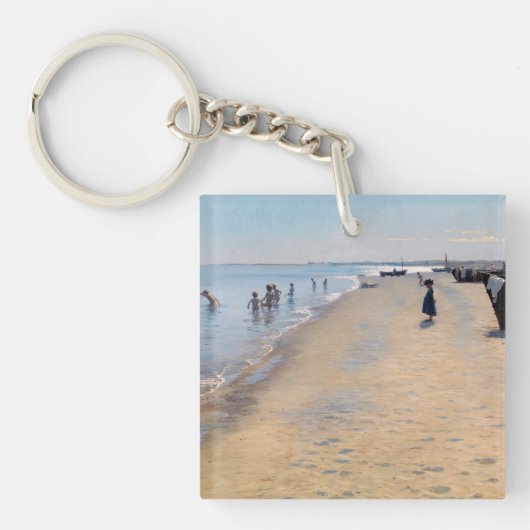 Peder Severin Kroyer - Summer Day at Skagenビーチ キーホルダー (正面)