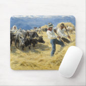 Peder Severin Kroyer - Threshing in the Abruzzi マウスパッド (マウス)