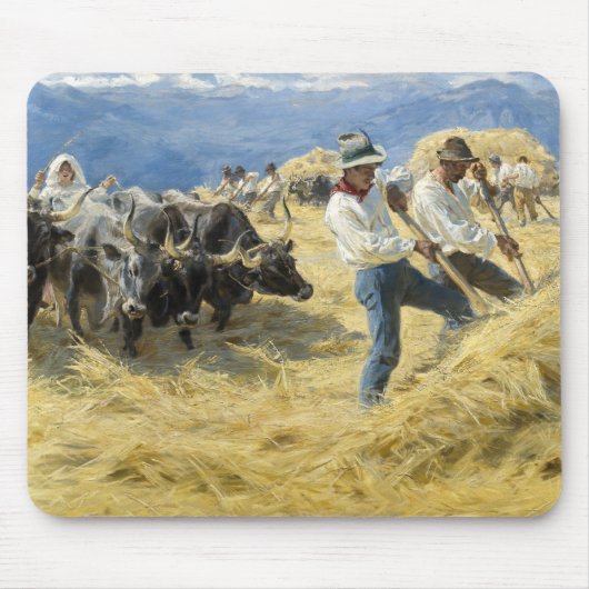 Peder Severin Kroyer - Threshing in the Abruzzi マウスパッド (正面)