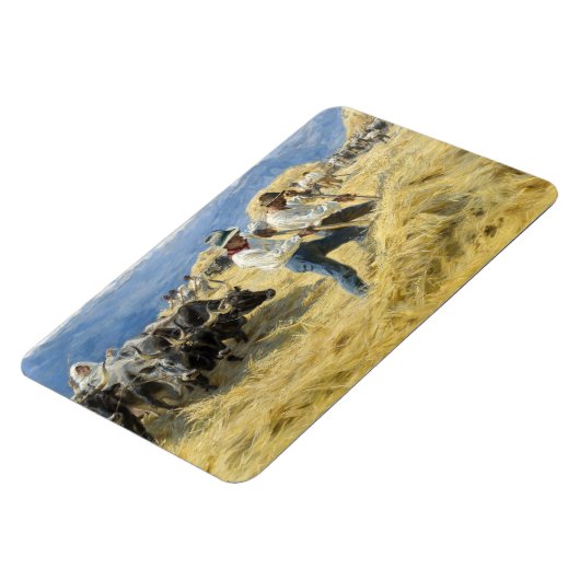 Peder Severin Kroyer - Threshing in the Abruzzi マグネット (左側)