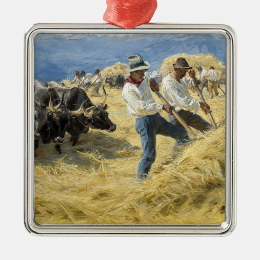 Peder Severin Kroyer - Threshing in the Abruzzi メタルオーナメント (正面)