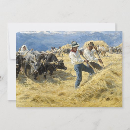 Peder Severin Kroyer - Threshing in the Abruzzi 招待状 (正面)
