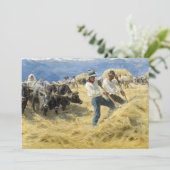 Peder Severin Kroyer - Threshing in the Abruzzi 招待状 (スタンド正面)