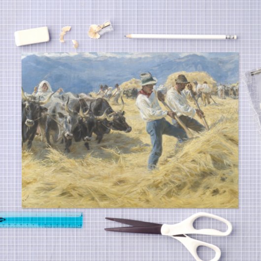 Peder Severin Kroyer - Threshing in the Abruzzi 薄葉紙 (クラフト)