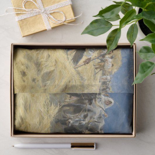 Peder Severin Kroyer - Threshing in the Abruzzi 薄葉紙 (ギフト)