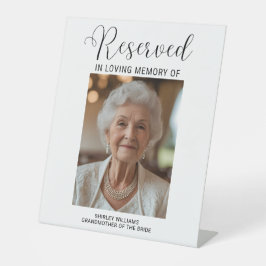 Pedestal Memorial Sign for Wedding Reserved Chair  台座サイン