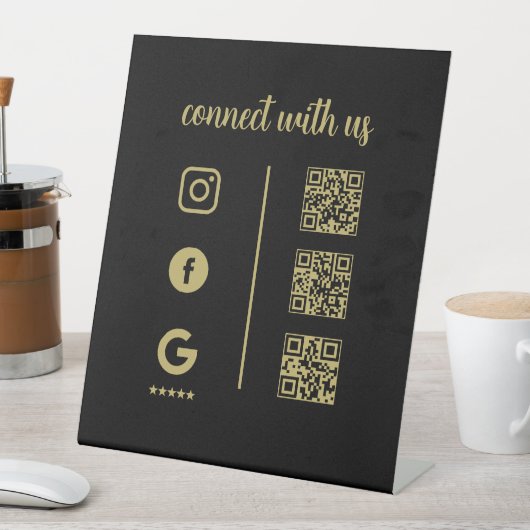 Pedestal Sign – Connect With Us QR Display 台座サイン (インサイチュ)
