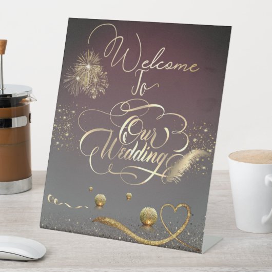 Pedestal Sign de boda con velas 台座サイン (インサイチュ)