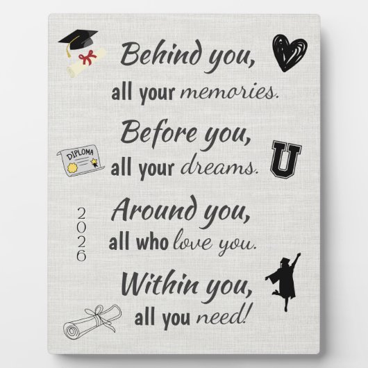 Pedestal Sign for Graduate フォトプラーク (正面)