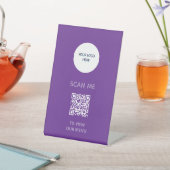Pedestal Sign – QR Menu Display | purple 台座サイン (インサイチュ)