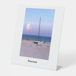 Pedestal Sign Sailboat banner jGibney The Museum  台座サイン