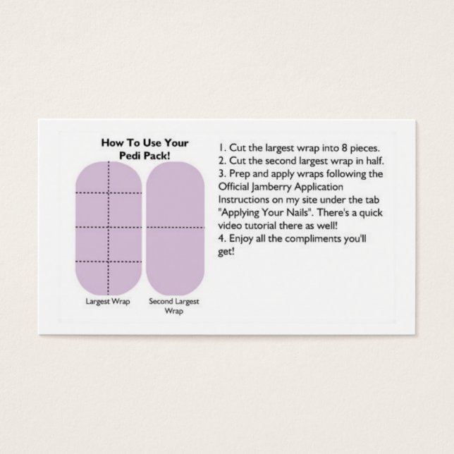 Pedi Packカード (正面)