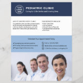 Pediatric Clinic Custom Logo Photo QR チラシ (正面)