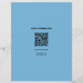 Pediatric Clinic Doctor Logo Photo QR Blue チラシ (裏面)