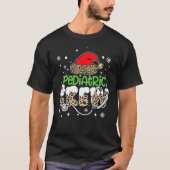 Pediatric Crew Leopard Santa Hat Stethoscope Nurse Tシャツ (正面)