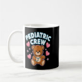 Pediatric Crew Nurse Bear Heart Stethoscope Peds  コーヒーマグカップ (左)
