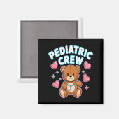 Pediatric Crew Nurse Bear Heart Stethoscope Peds  マグネット (正面/裏面)