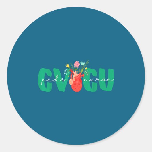 Pediatric Cvicu Nurse Cardiovascular Intensive Car ラウンドシール (正面)