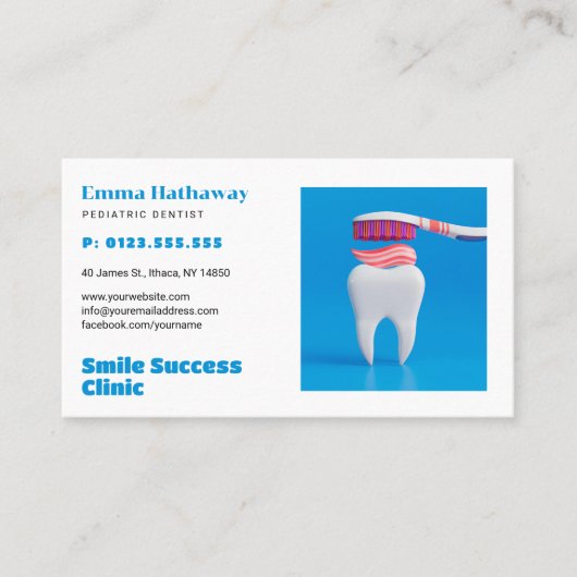 Pediatric Dentist | Dental Practice 名刺 (正面)