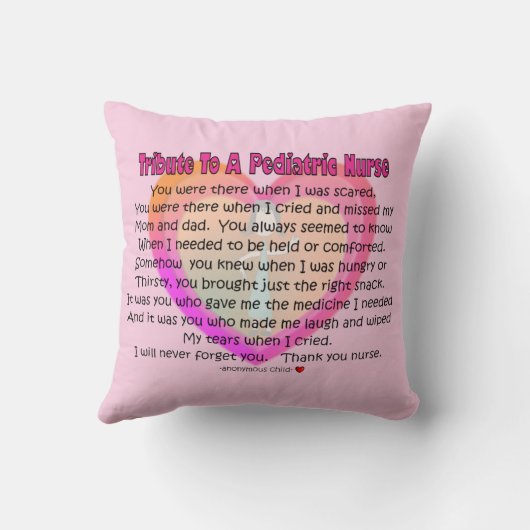 Pediatric Nurse Appreciation クッション (裏面)