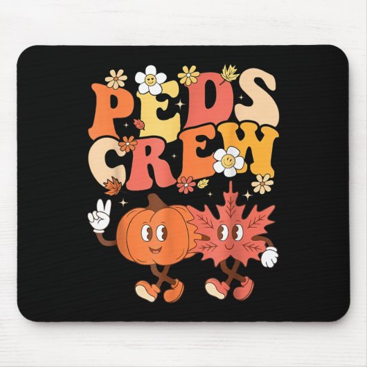 Pediatric Nurse Crew Thanksgiving Cute Pumpkin Ped マウスパッド (正面)