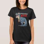 Pediatric Nurse Dinosaur Rex Nursesaurus RN Nursin Tシャツ (正面)