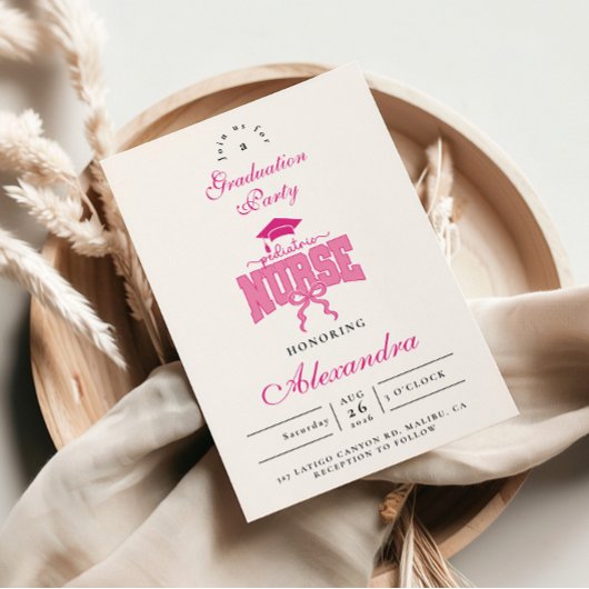 Pediatric Nurse Graduation Party 招待状