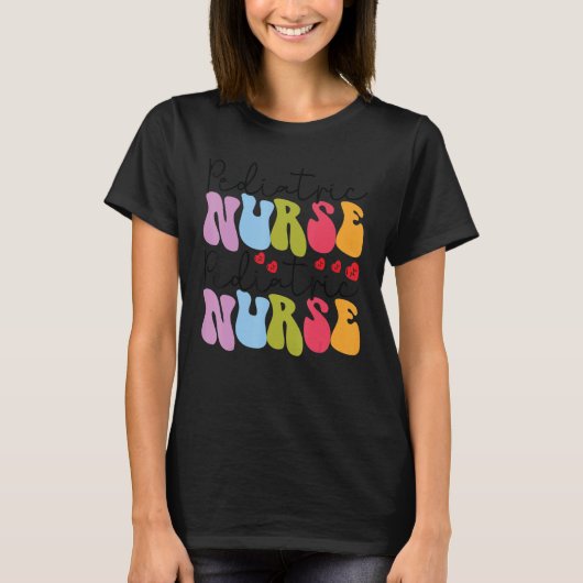 Pediatric Nurse Leopard Print Nursing School Women Tシャツ (正面)